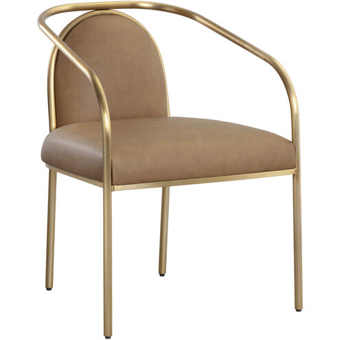 Cicero Milliken Cognac Dining Armchair